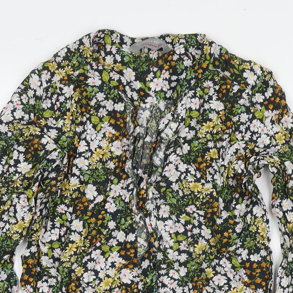Dorothy Perkins Womens Multicoloured Floral Viscose Shirt Dress Size 10 Collared Button