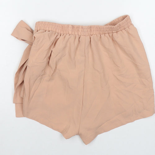 Missguided Womens Beige Polyester Hot Pants Shorts Size 10 L3 in Regular Pull On