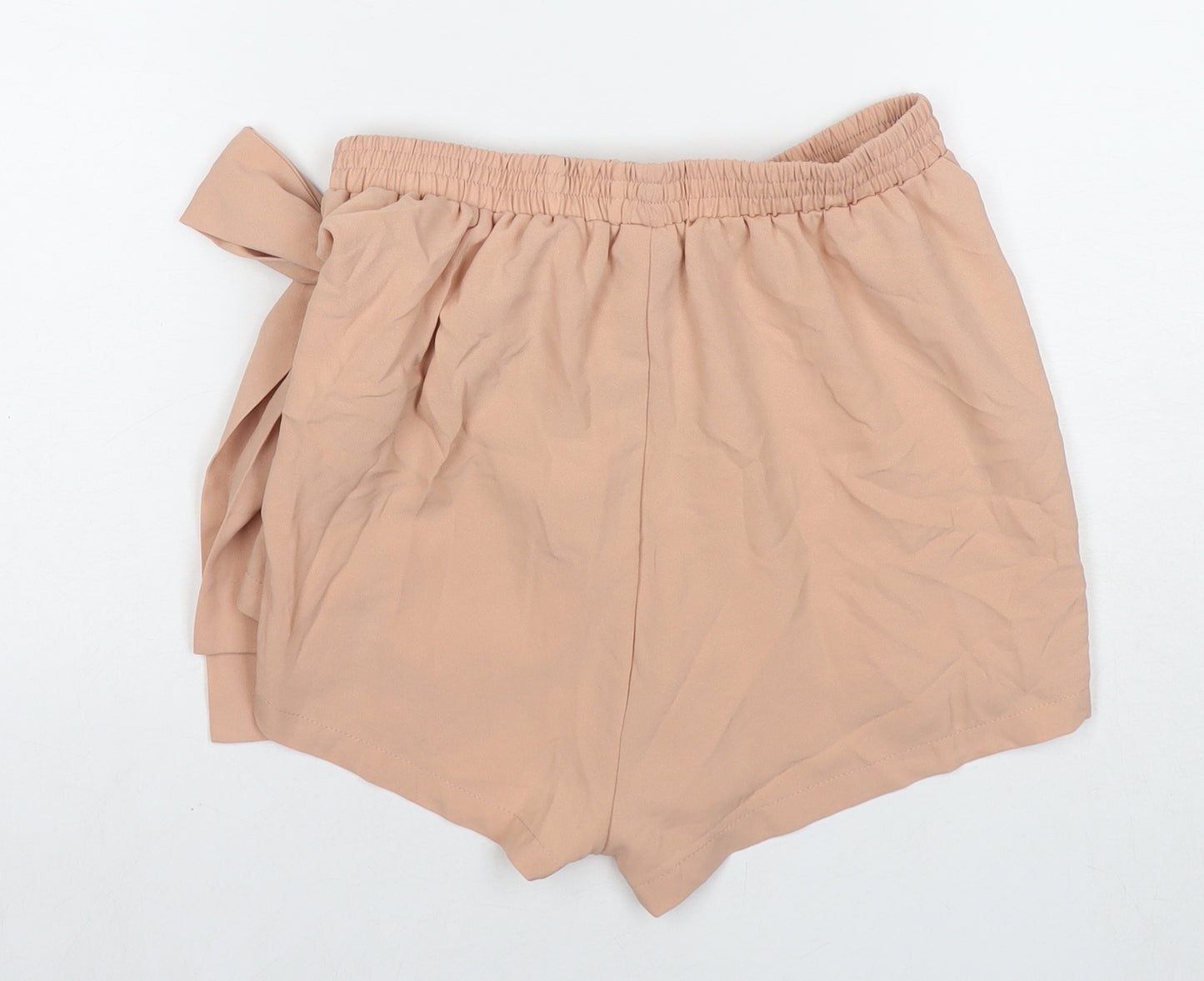 Missguided Womens Beige Polyester Hot Pants Shorts Size 10 L3 in Regular Pull On