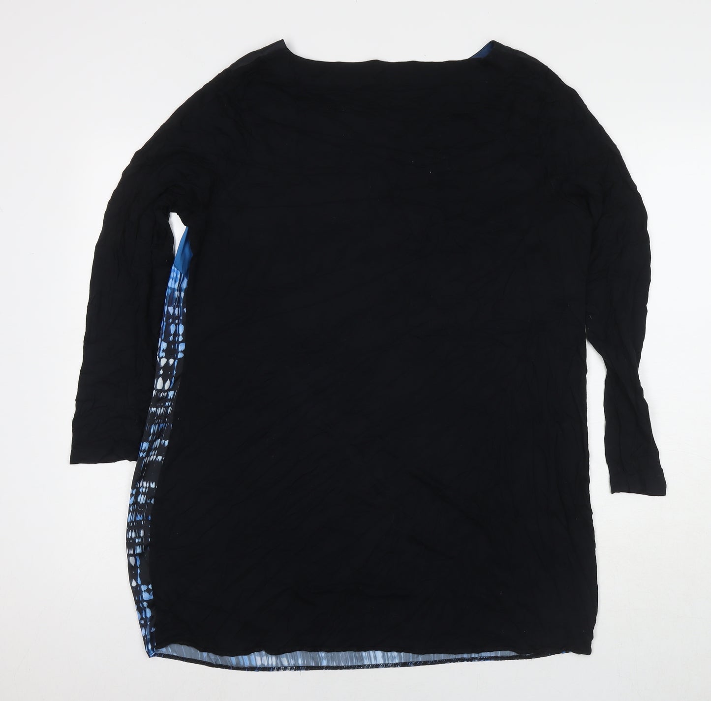 Marks and Spencer Womens Multicoloured Geometric Polyester Tunic Blouse One Size Round Neck