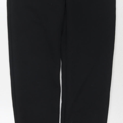 PRETTYLITTLETHING Womens Black Polyester Jogger Trousers Size 6 L29 in Regular