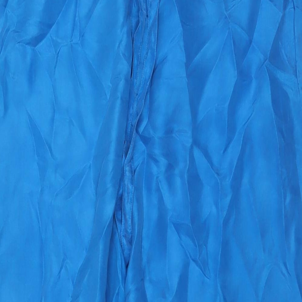 Sensations Womens Blue Silk Harem Trousers Size 18 L25 in Regular Drawstring