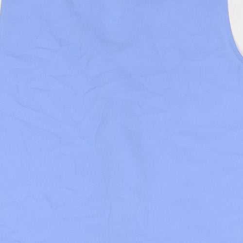 Mr.Max Womens Blue Polyester Basic Tank Size XL V-Neck