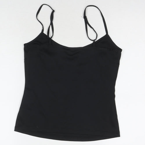 Debenhams Womens Black Polyester Camisole Tank Size 8 Round Neck