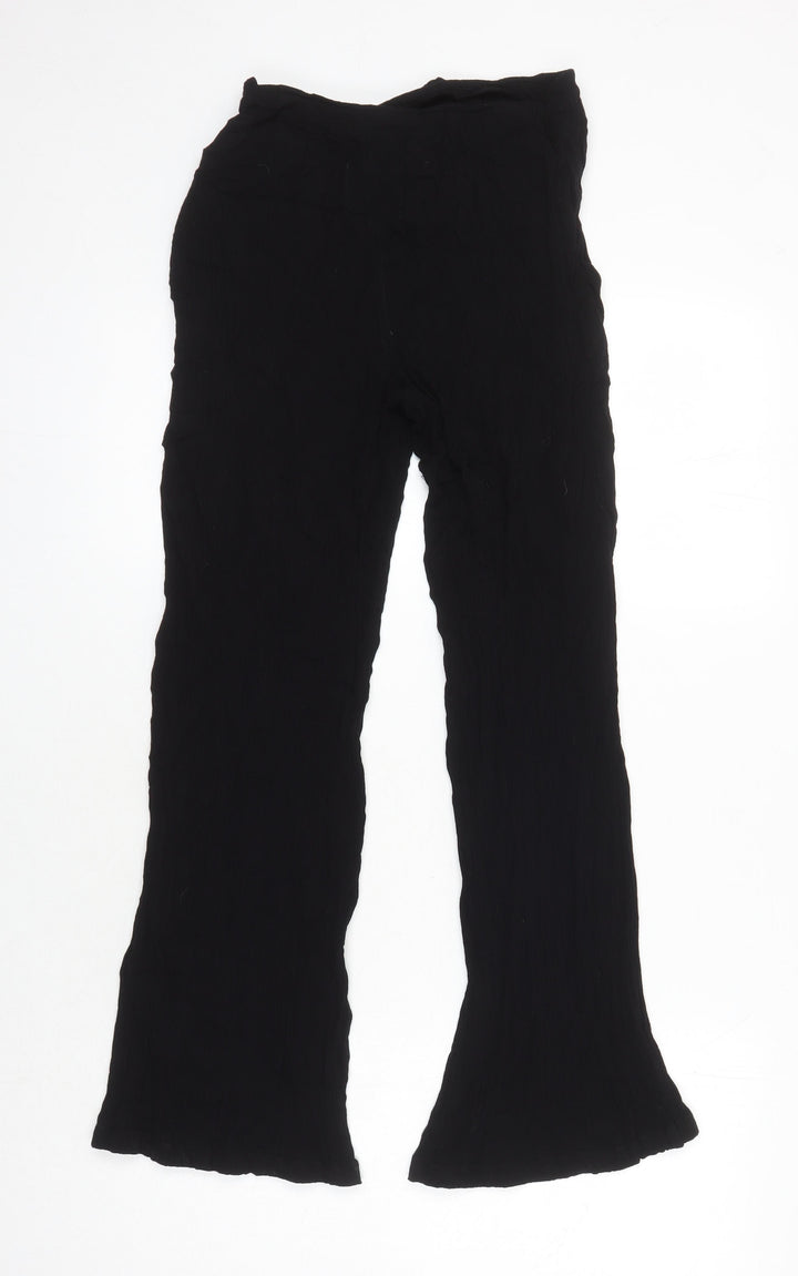Urban Outfitters Womens Black Viscose Trousers Size XL L24 in Regular