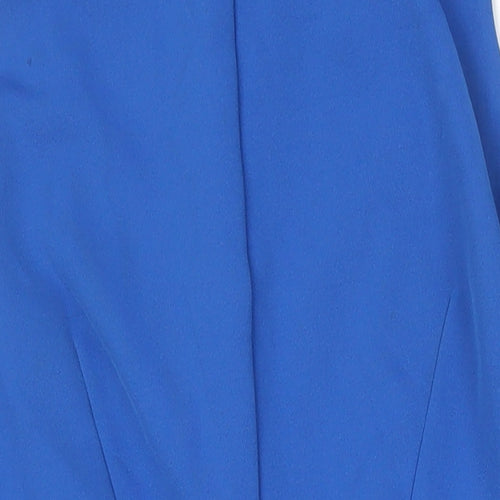 River Island Womens Blue Polyester Pencil Dress Size 14 Boat Neck