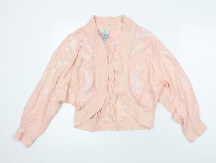 Mercedes & Adrienne Womens Pink Jacket Size S - Beaded detail