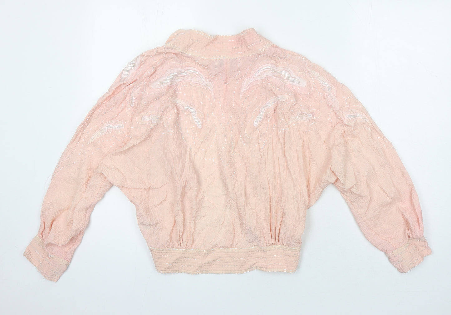 Mercedes & Adrienne Womens Pink Jacket Size S - Beaded detail