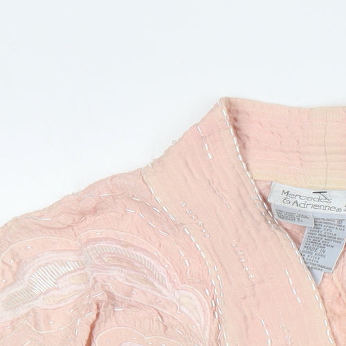 Mercedes & Adrienne Womens Pink Jacket Size S - Beaded detail