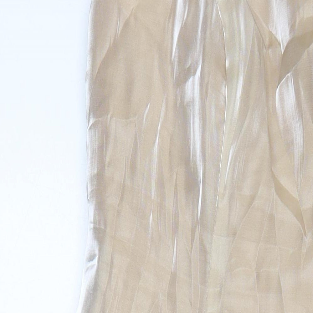 Debut Womens Beige Nylon Ball Gown Size 10 Sweetheart