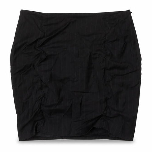 Lambros milona Womens Black Viscose Mini Skirt Size 14 Zip