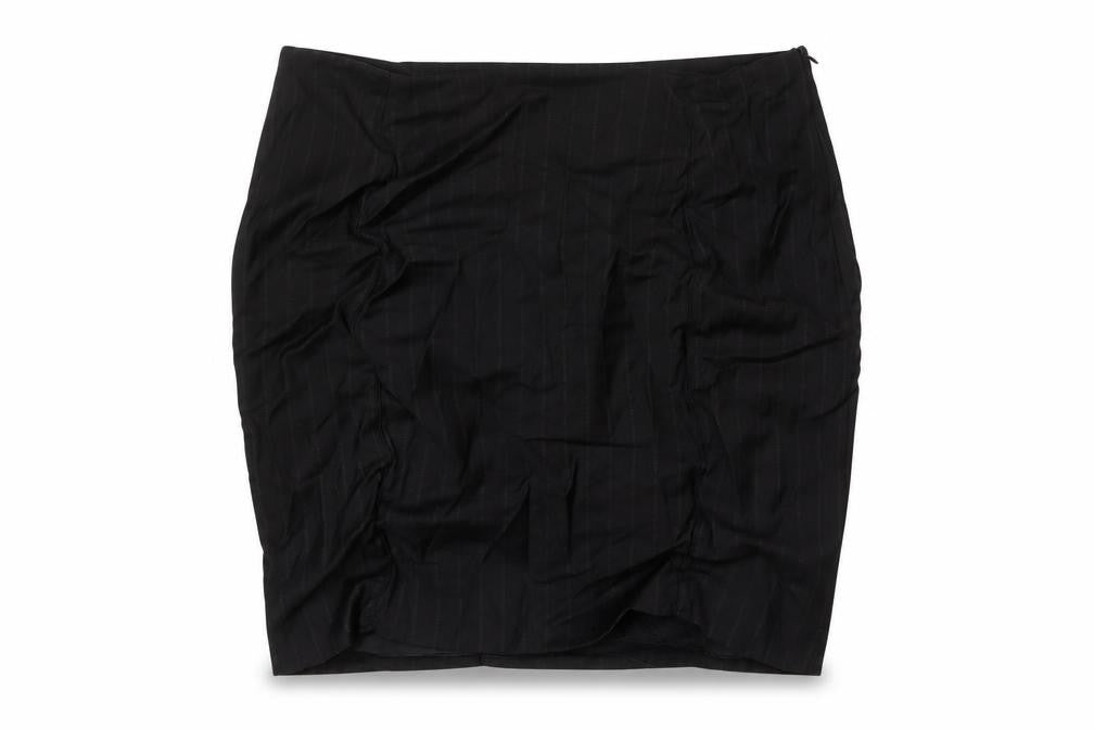 Lambros milona Womens Black Viscose Mini Skirt Size 14 Zip