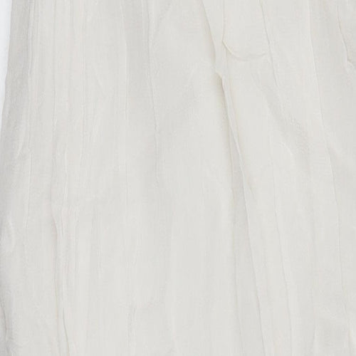 Topshop Womens White Trivinyl Maxi Size 8 Scoop Neck Zip