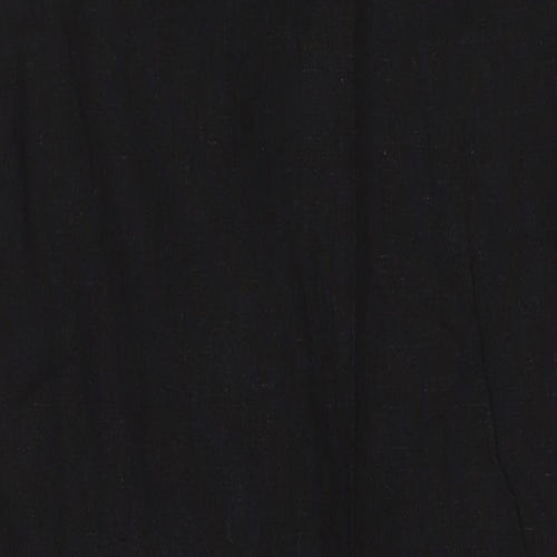 BHS Womens Black Linen Shift Size 14 Round Neck