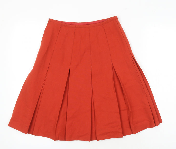 Hammer Modell Womens Multicoloured Polycarbamide Pleated Skirt Size 8 Zip