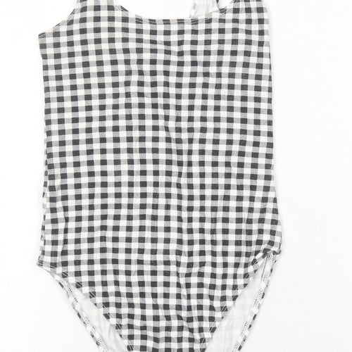 Miss Selfridge Womens Multicoloured Gingham Cotton Bodysuit One-Piece Size 6