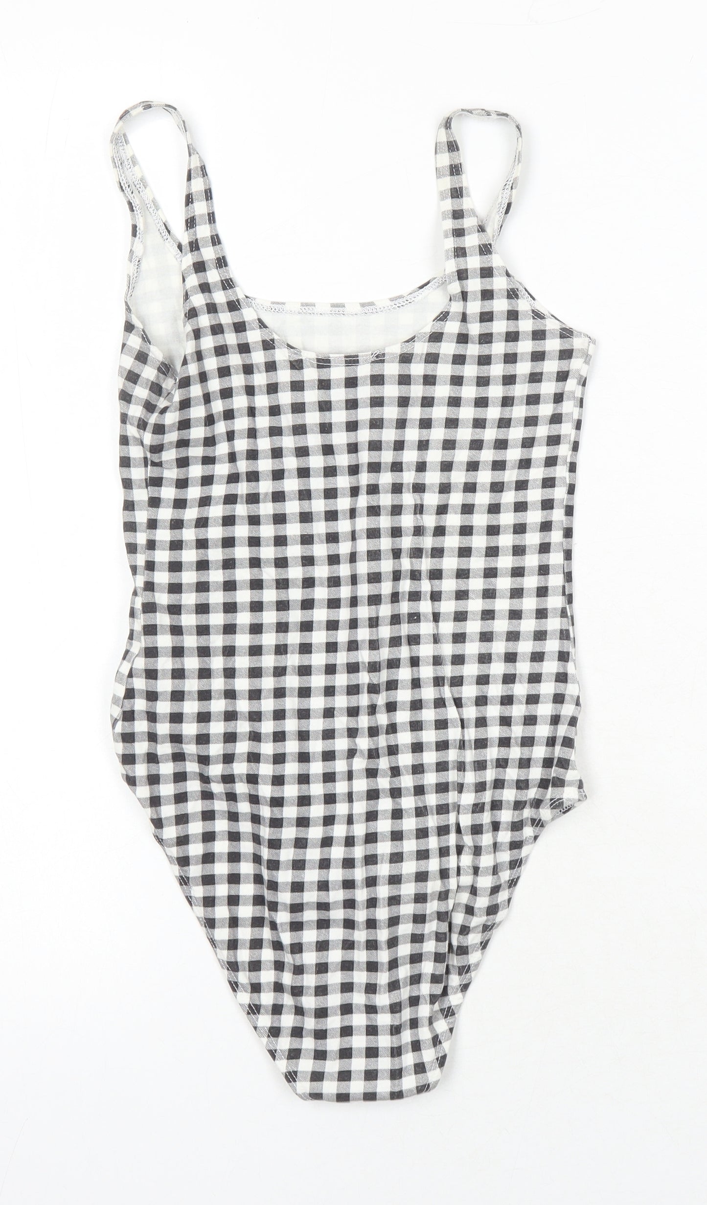 Miss Selfridge Womens Multicoloured Gingham Cotton Bodysuit One-Piece Size 6