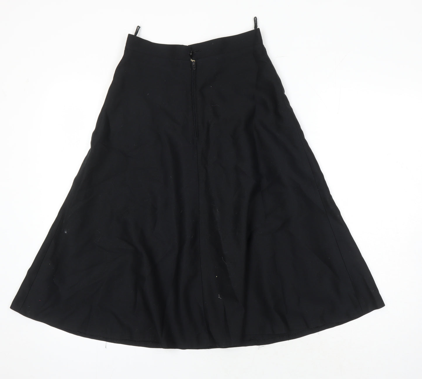 Diolden Womens Black Polyester A-Line Skirt Size 10 Zip