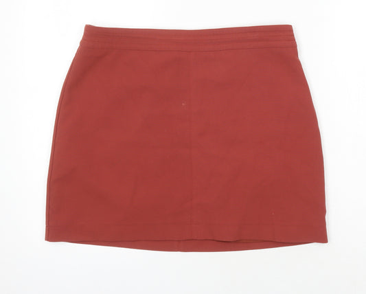 New Look Womens Brown Polyester Mini Skirt Size 14