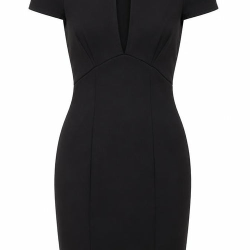 Boohoo Womens Black Houndstooth Polyester Pencil Dress Size 8 Sweetheart