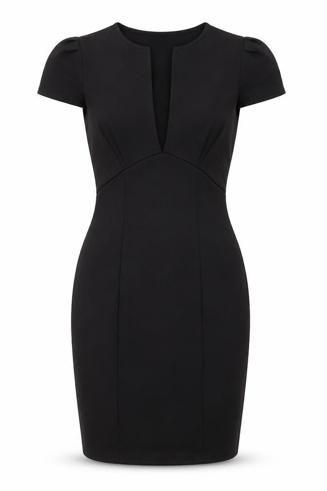 Boohoo Womens Black Houndstooth Polyester Pencil Dress Size 8 Sweetheart