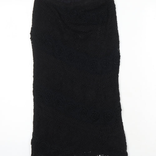 Karen Millen Womens Black Trivinyl Skort Skirt Size S