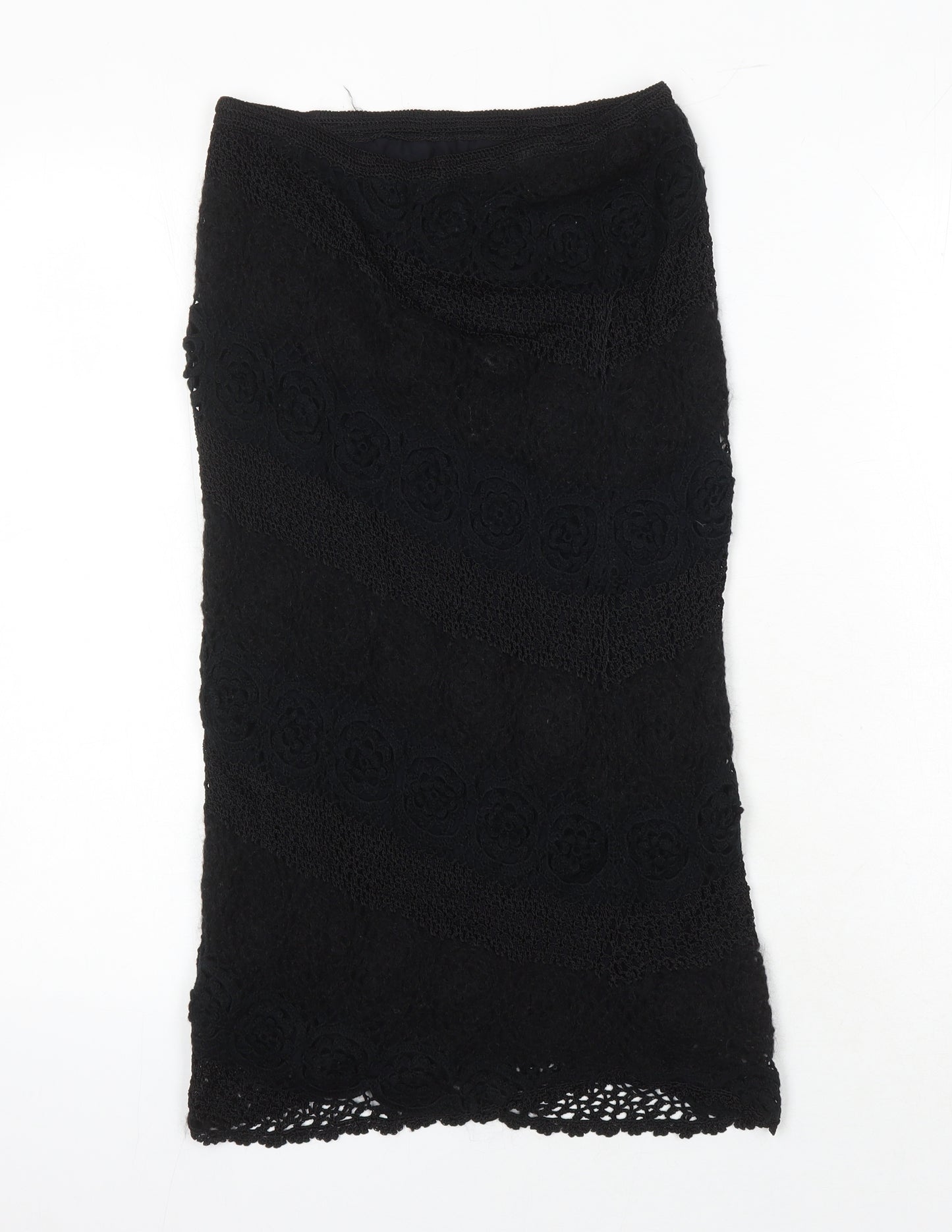 Karen Millen Womens Black Trivinyl Skort Skirt Size S