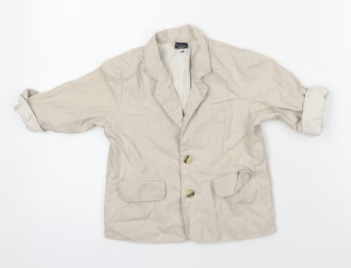 NEXT Boys Beige Jacket Blazer Size 2 Years