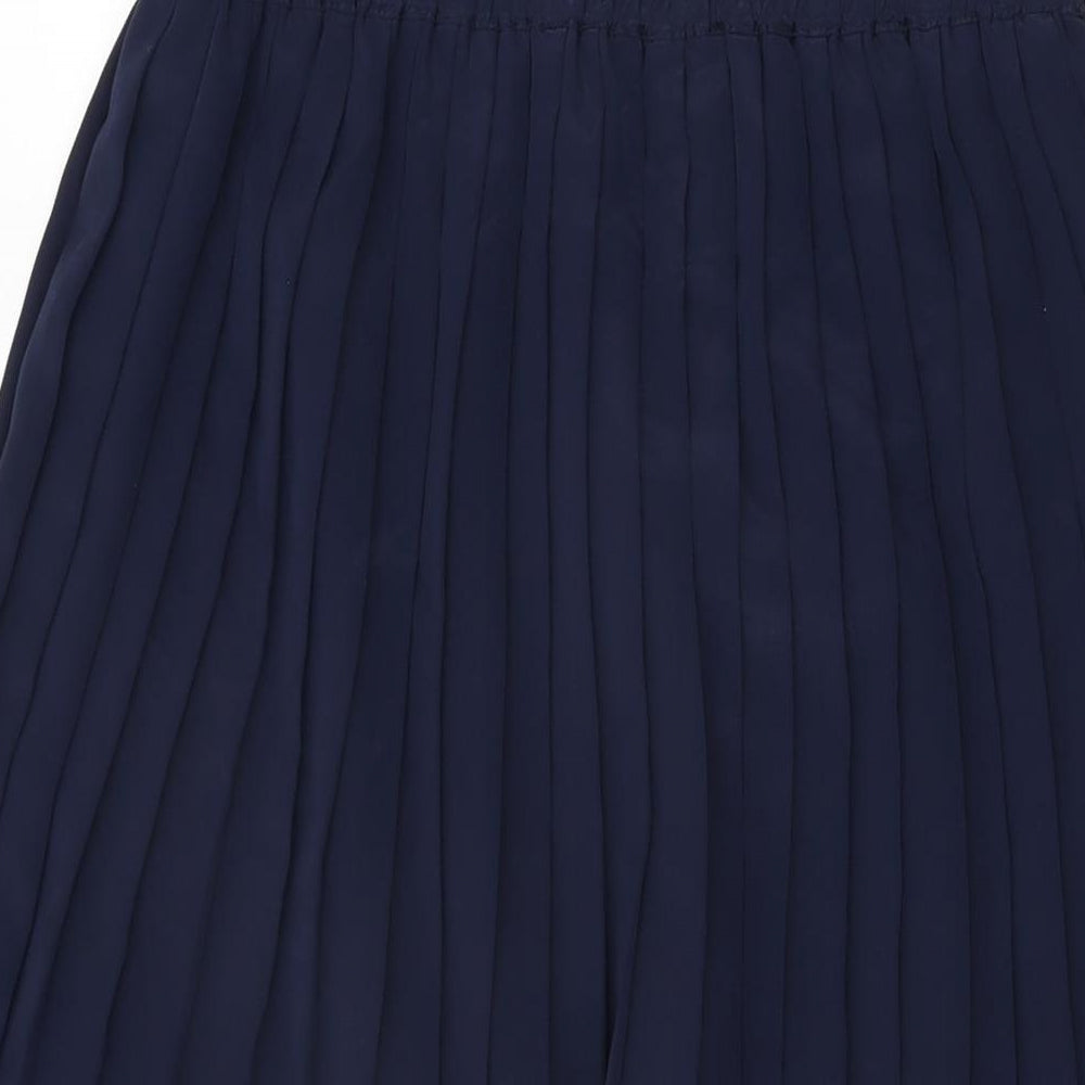 Anne Brooks Womens Blue Polyester Swing Skirt Size 12