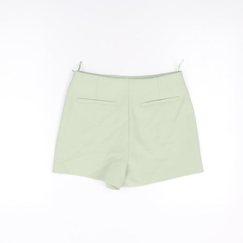 Zara Womens Green Polyester Skort Skirt Size XS Zip