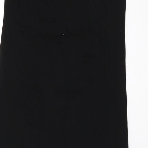 Boohoo Womens Black Viscose Bodycon Size 10 Scoop Neck Pullover
