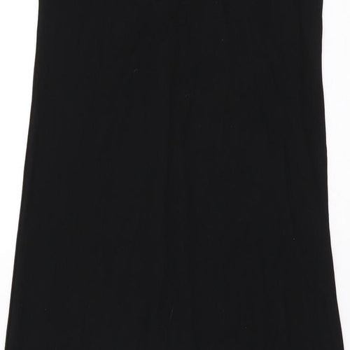 Boohoo Womens Black Viscose Bodycon Size 10 Scoop Neck Pullover
