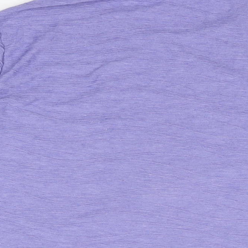 Honor Millburn Womens Purple Cotton Basic T-Shirt Size 14 Round Neck
