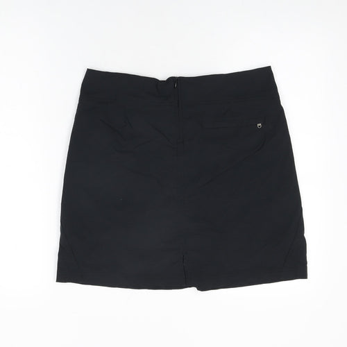 Royal Robbins Womens Black Nylon Sweat Shorts Size 8 Regular Zip - Skort