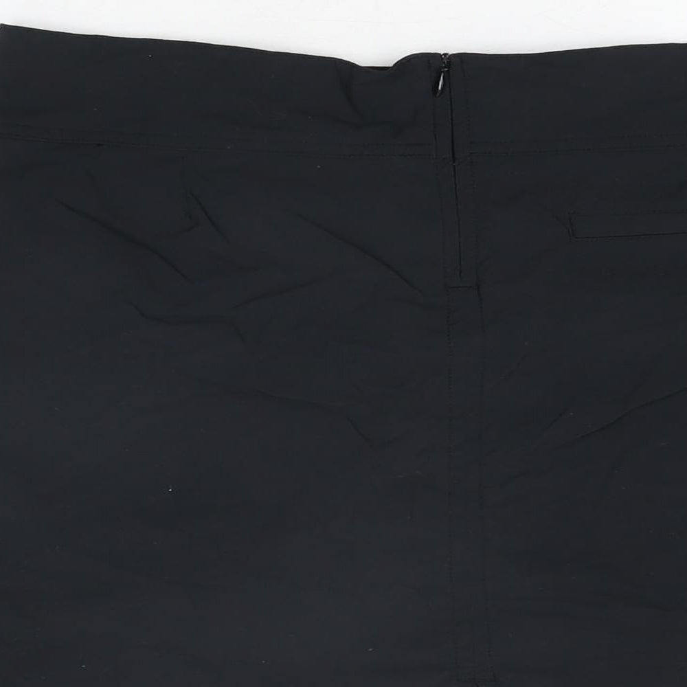 Royal Robbins Womens Black Nylon Sweat Shorts Size 8 Regular Zip - Skort