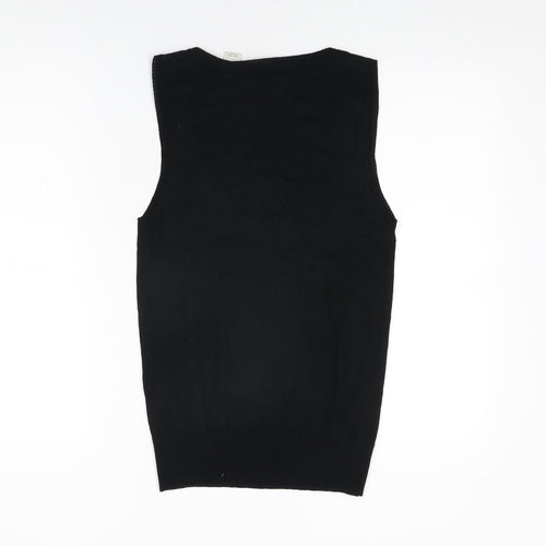Yesterday Never Dies Womens Black Polyester Basic T-Shirt Size 10 Scoop Neck