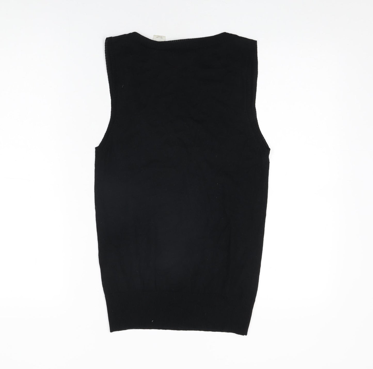 Yesterday Never Dies Womens Black Polyester Basic T-Shirt Size 10 Scoop Neck