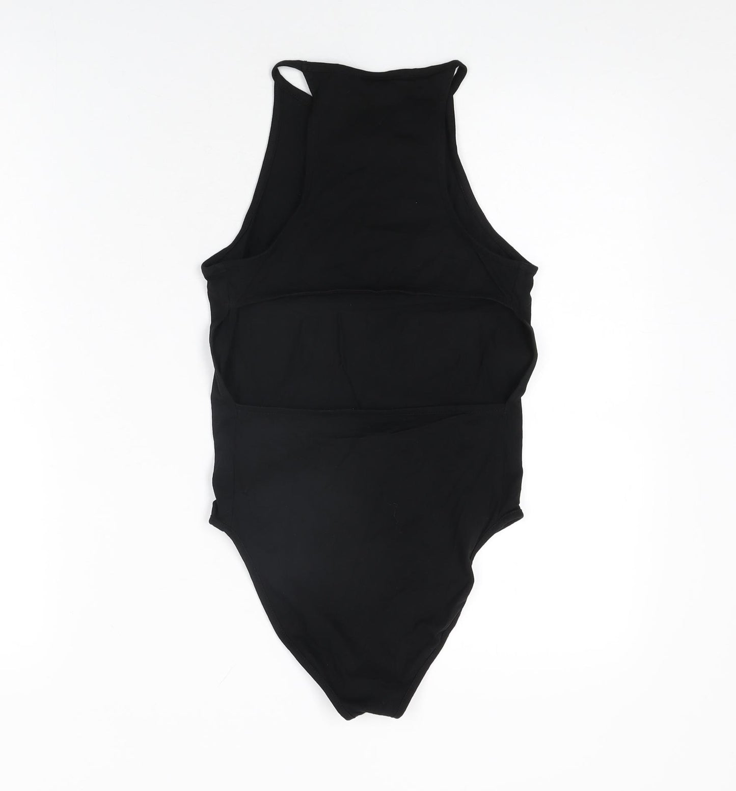 Topshop Womens Black Cotton Bodysuit One-Piece Size 8 Snap - Welcome to Paradise