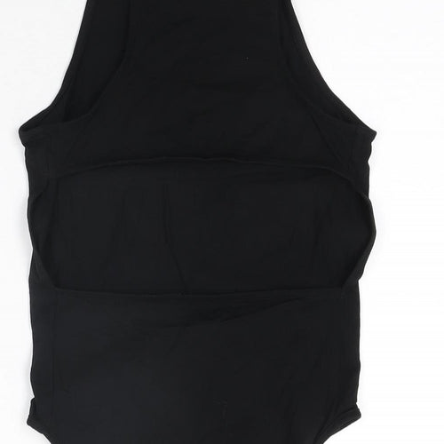 Topshop Womens Black Cotton Bodysuit One-Piece Size 8 Snap - Welcome to Paradise