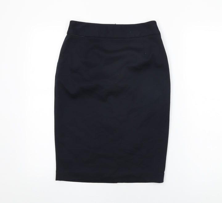Tahari Womens Blue Rayon Straight & Pencil Skirt Size 6 Zip