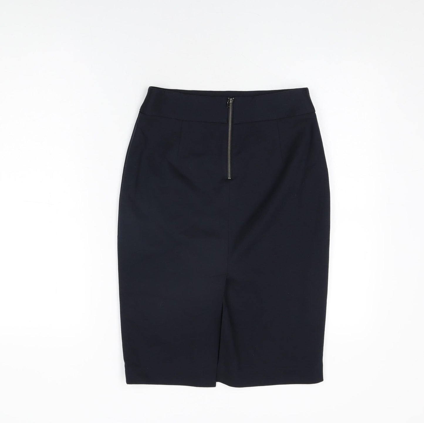 Tahari Womens Blue Rayon Straight & Pencil Skirt Size 6 Zip