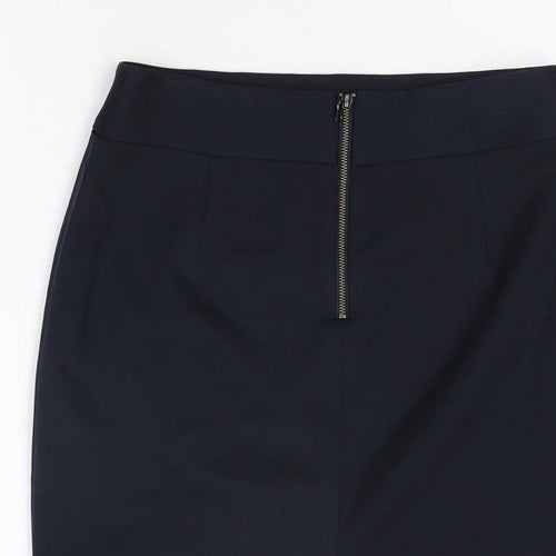 Tahari Womens Blue Rayon Straight & Pencil Skirt Size 6 Zip