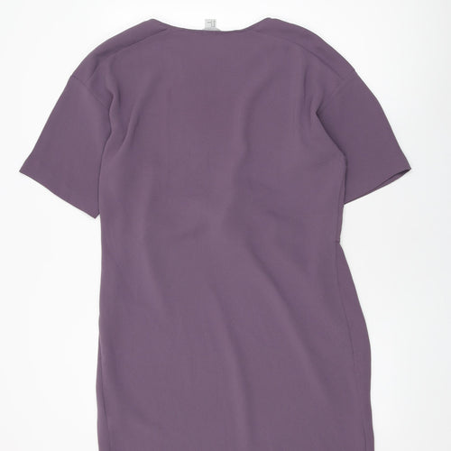 H&M Womens Purple Polyester Shift Size 16 Round Neck Pullover