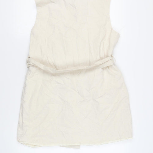 In the Style Womens Ivory Jacket Waistcoat Size 12 Button - Belted
