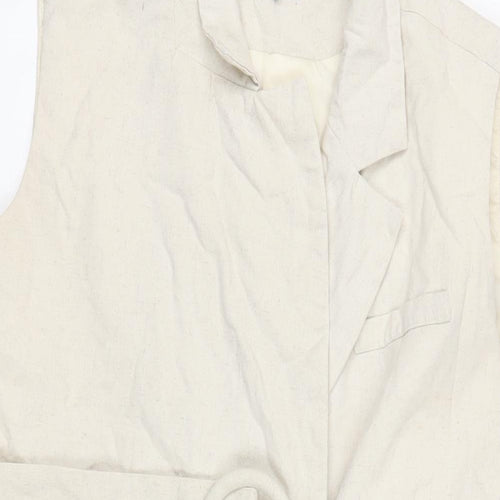 In the Style Womens Ivory Jacket Waistcoat Size 12 Button - Belted