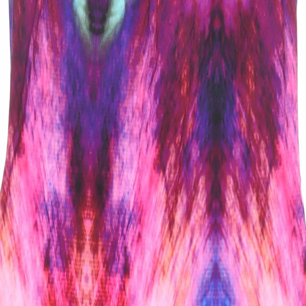 Wallis Womens Purple Geometric Polyester Maxi Size 10 Round Neck Button