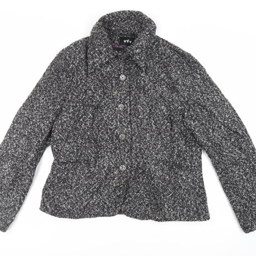 Per Una Womens Grey Jacket Blazer Size 18 Button
