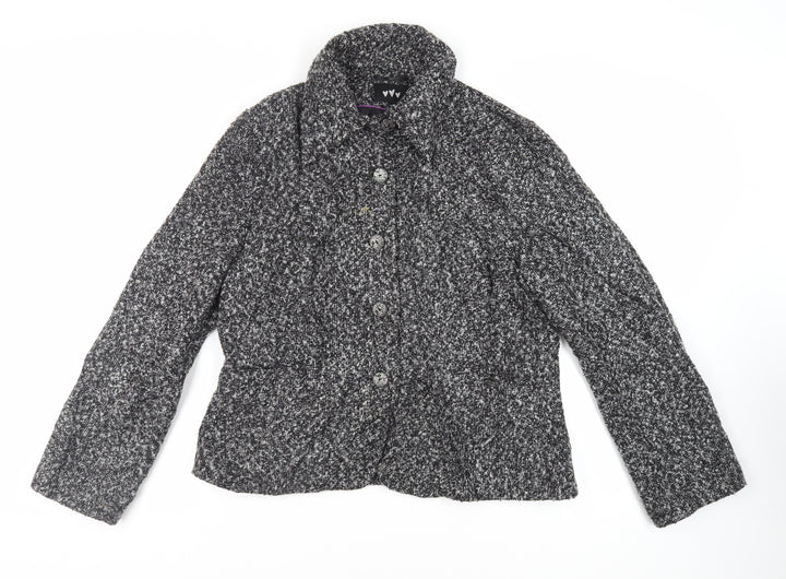 Per Una Womens Grey Jacket Blazer Size 18 Button