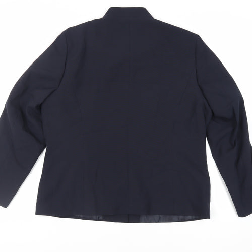Wardrobe Womens Blue Jacket Blazer Size 18 Button