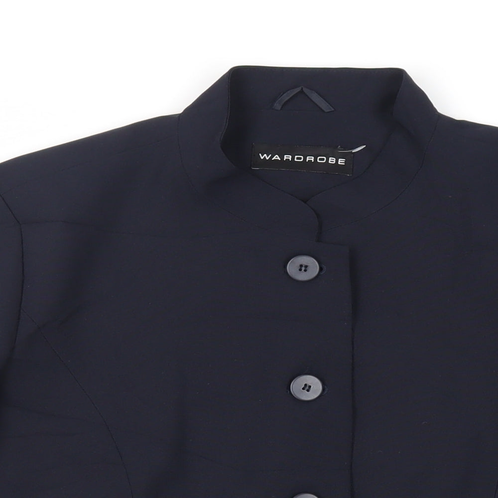 Wardrobe Womens Blue Jacket Blazer Size 18 Button